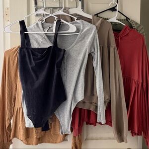 Bundle of 6 American Eagle/Aerie tops, sizes XS-M, all NWT or excellent used